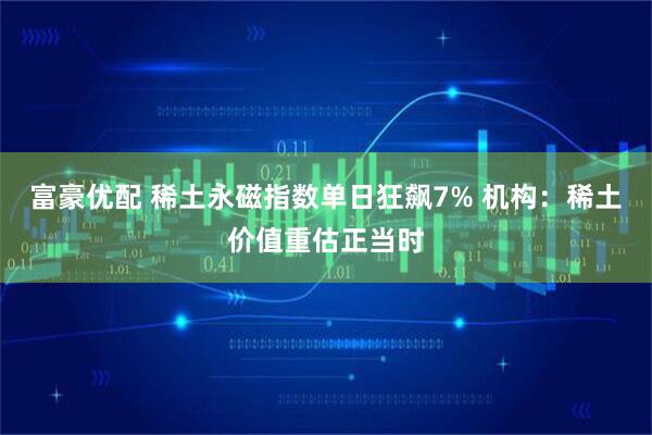 富豪优配 稀土永磁指数单日狂飙7% 机构：稀土价值重估正当时