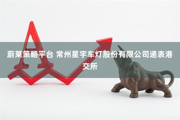 蔚莱策略平台 常州星宇车灯股份有限公司递表港交所
